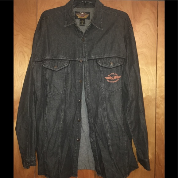 Harley-Davidson Other - Harley Davidson Black denim shirt. XL